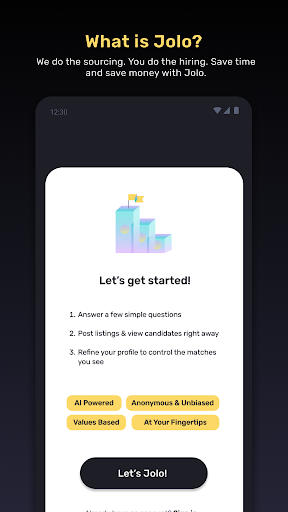 Android application Jolo for Companies screenshort