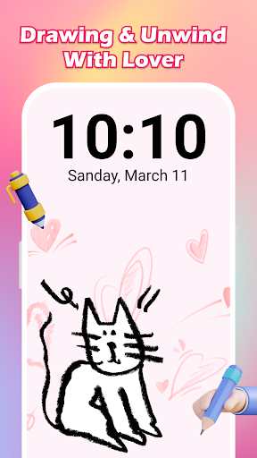 Draw Love: Lockscreen Drawing Screenshot 1 - AppWisp.com
