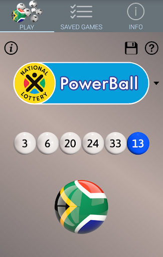 Lotto SA: Algorithm for lotto Screen 2