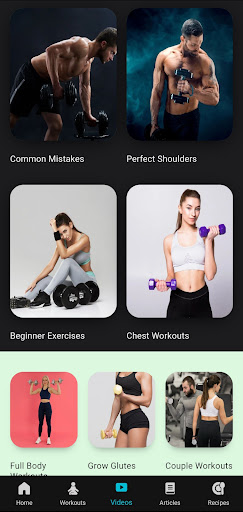 Screenshot of Dumbbell Home Workouts & Plans