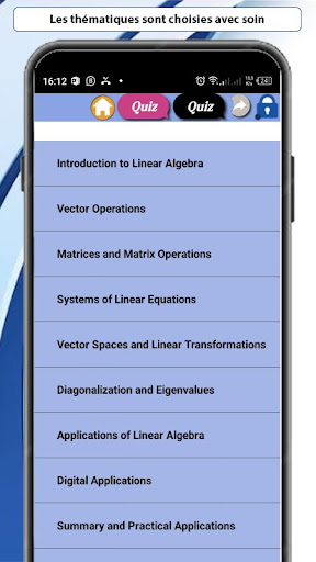 Linear algebra course Screen 2