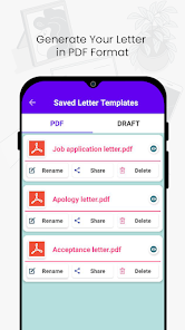 Screenshot 20 Letter Templates Offline android