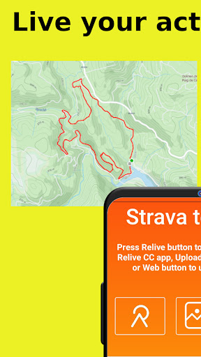 Android application Strava to Relive screenshort