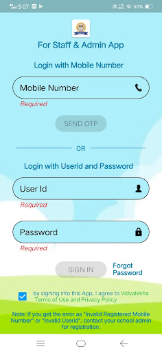 DGI CBSE SCHOOL MANAGEMENT APP Screen 2
