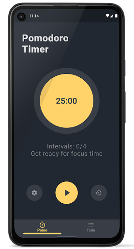 Android application Pomodo - Simple Timer and To D screenshort