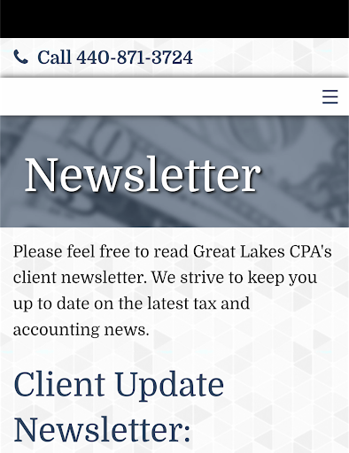 Great Lakes Client App Screen 2