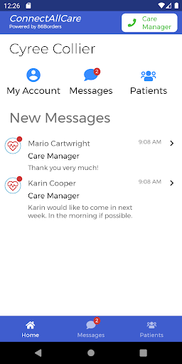 Android application ConnectAllCare screenshort