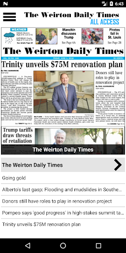 Android application The Weirton Daily Times screenshort