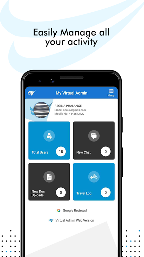Android application Virtual Admin App screenshort