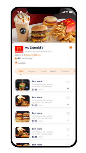 Android application Dine with Mom screenshort