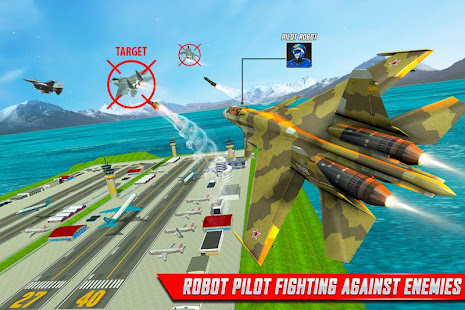 Robot Pilot Airplane Games 3D  Screenshots 5