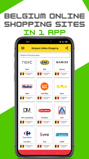 Android application Belgium Online Shopping - Shop screenshort