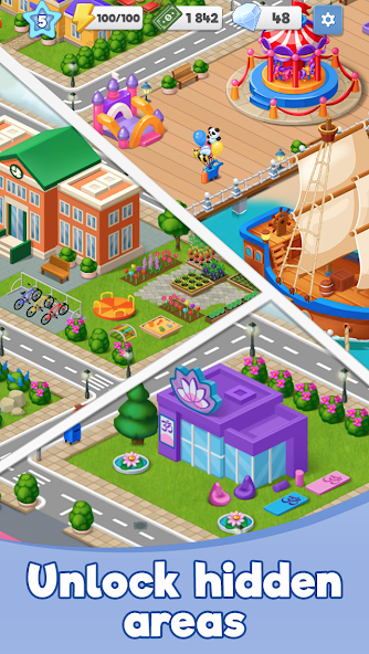 Riverside Merge - City Game 1.36.460 APK + Modificación (Unlimited money) para Android