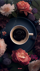 카카오톡 테마 - 꽃들과 커피