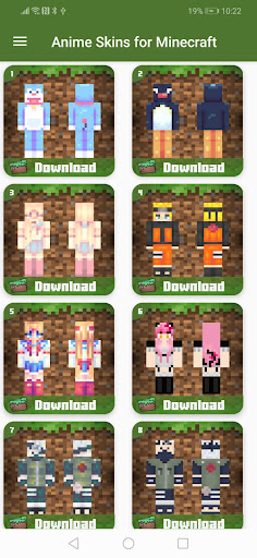 Android application Anime Skins for Minecraft PE screenshort