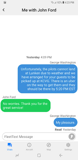 FleetText Screen 3
