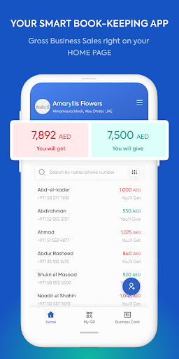 Android application Foloosi Book: Digital Ledger screenshort