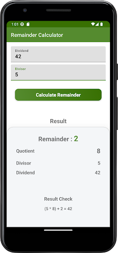 Android application RemaindR Calculator screenshort