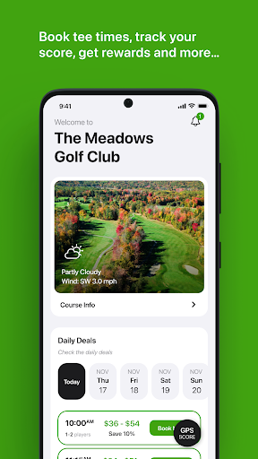 Android application The Meadows Golf Club screenshort