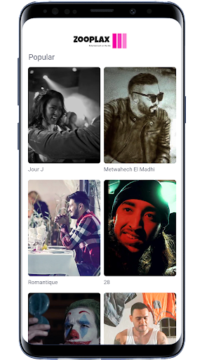 Android application Zooplax screenshort