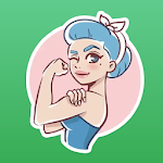 Cover Image of Download Girls and woman Stickers - WA  APK
