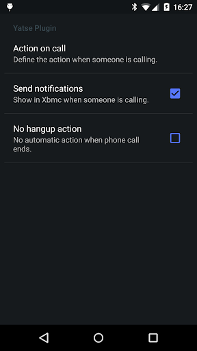 Call plugin for Yatse Screen 2