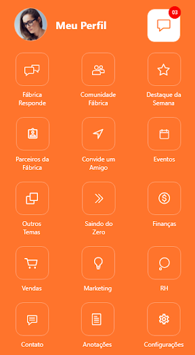 Android application Fábrica de Empreendedores screenshort