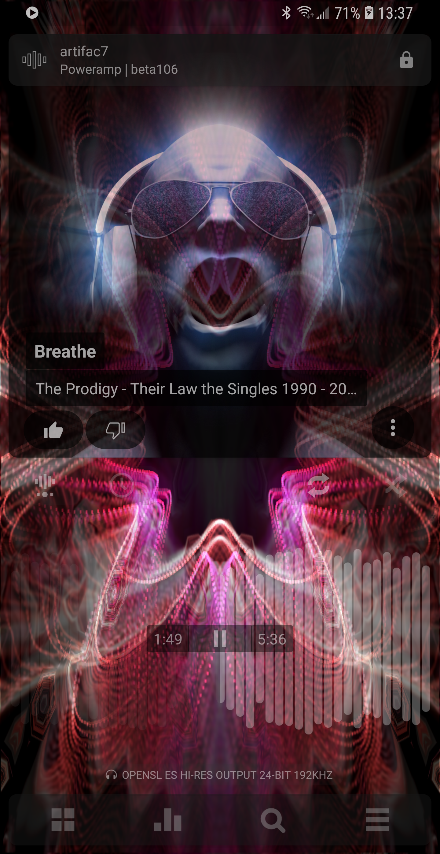 Android application Poweramp Music Player (Trial) screenshort