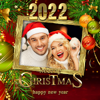 Christmas 2021 Photo Frames,New Year Greeting 2021