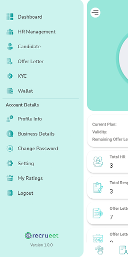 Recrueet Admin Screen 2