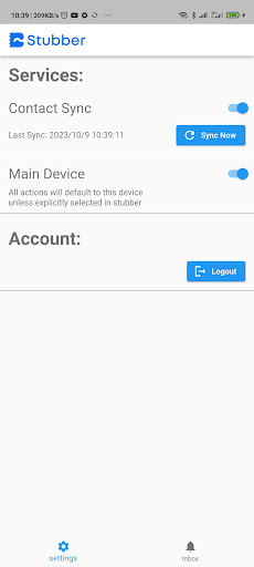 Android application Stubber App screenshort