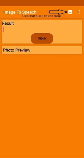 Android application Image to Speech screenshort