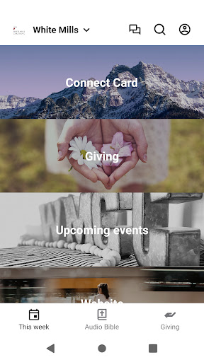 Android application White Mills Christian Church screenshort