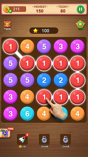 Android application Number Puzzle - bubble match screenshort