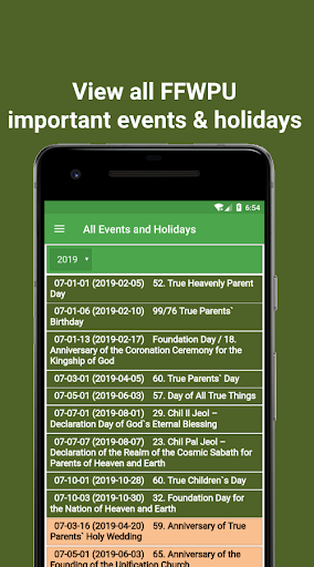Heavenly Calendar Screen 2