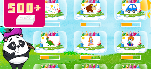 Screenshot of Busy Kids! Coloring pages book