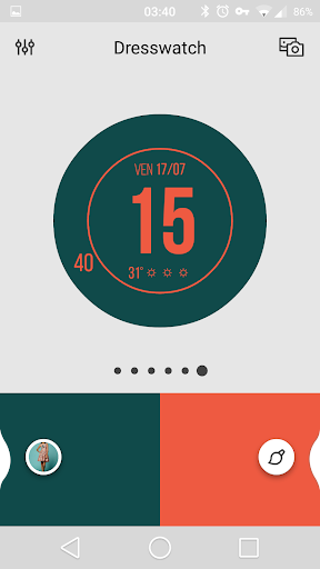 DressWatch Watch Face Screen 2