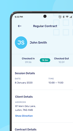 iScheduler Attendance Screen 2