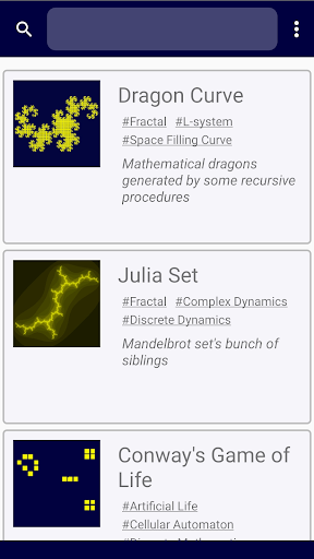 Android application numenuma: Math Art Collection screenshort
