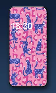 Pink leopard wallpaper