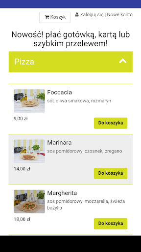 Android application Tenis Planet Pizza Smolec screenshort