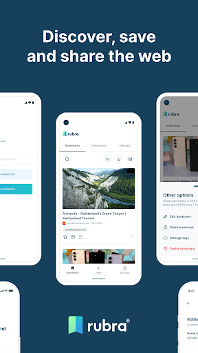 Android application rubra - Bookmark Manager screenshort