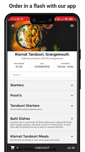 Kismat Tandoori, Grangemouth Screen 2