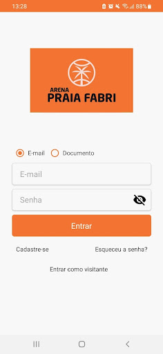 Android application Arena Praia Fabri screenshort