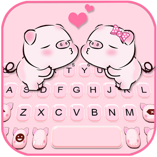 Cute Piggy Love Theme logo