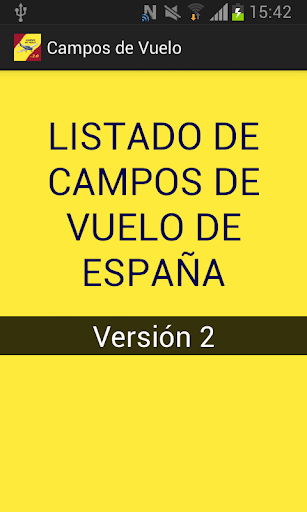 Android application Campos de Vuelo de España 2.0 screenshort