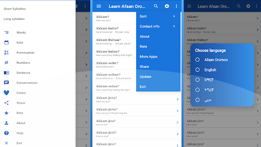 Learn Afaan oromoo Screen 2