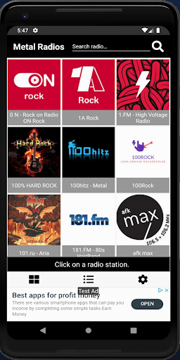 Android application Metal Radios screenshort
