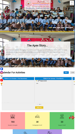 Android application Apex School Moradabad screenshort