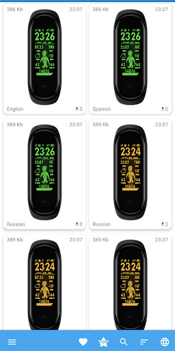 Android application [Lite] Mi Band 5 WatchFaces screenshort